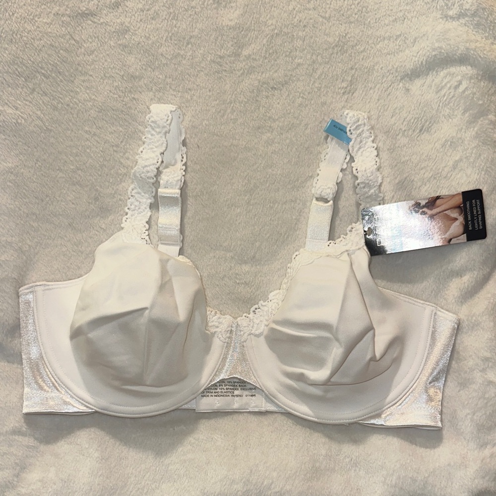 Bali White Lace Accent Bra